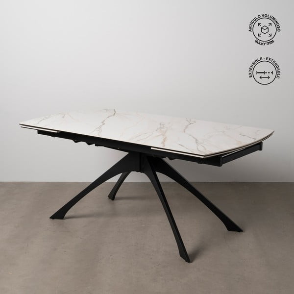 Proširiv blagovaonski stol s dodatnom pločom s pločom stola u mramornom dekoru 90x180 cm Rocía – Ixia-image-1