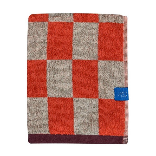 Narančasti/bež ručnik od organskog pamuka od frotira 50x90 cm Retro – Mette Ditmer Denmark