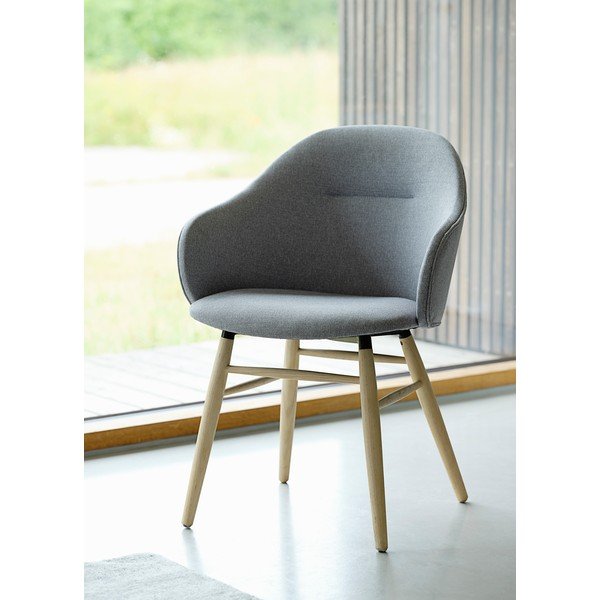 Siva blagovaonska stolica Unique Furniture Teno Oak-image-1