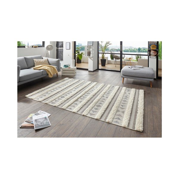Sivi tepih Mint Rugs Handira Tribal Stripes, 155 x 230 cm-image-3