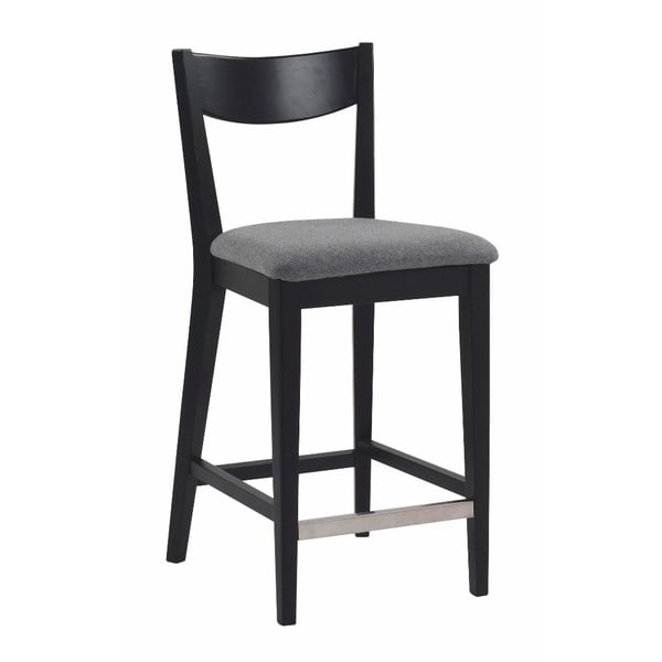 Crna barska stolica sa sivim Rowico Dylan sjedalom