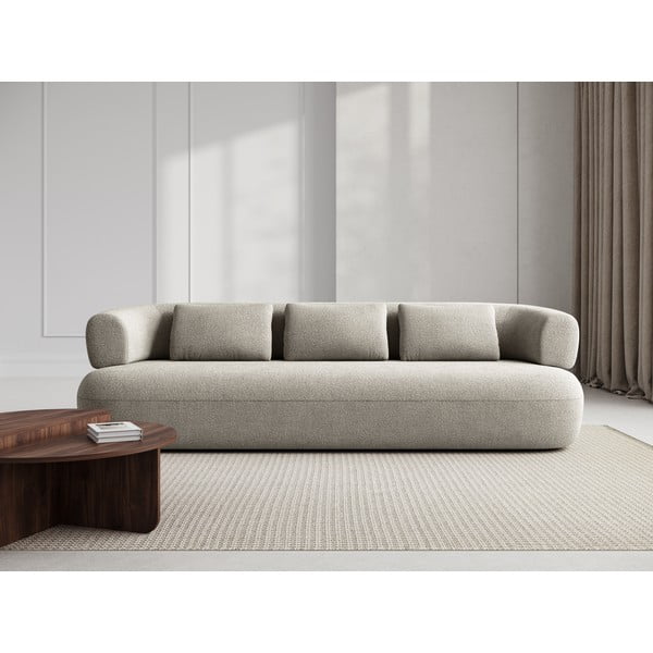 Svijetlo siva sofa od bouclé tkanine 226 cm Jenny – Micadoni Home-image-1