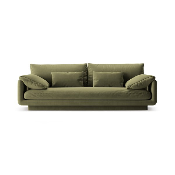 Svijetlo zelena baršunasti sofa 220 cm Torino – Micadoni 