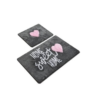 Set od 2 sive pravokutne kupaonske prostirke Foutastic Home