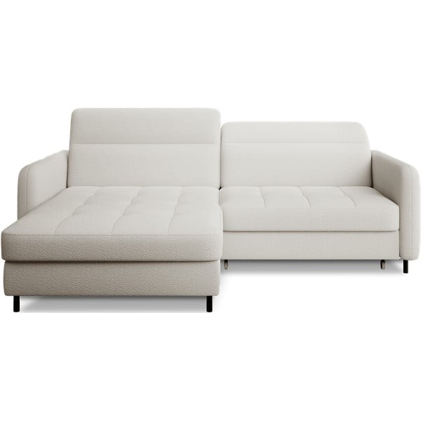 Krem sklopiva/s prostorom za odlaganje kutna garnitura od bouclé tkanine (s lijevim kutom/s ležaljkom) Gomsi – ELTAP