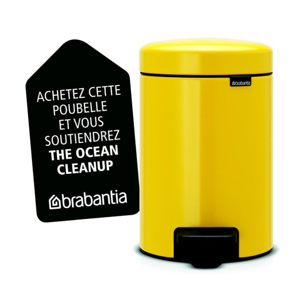 Žuta kanta za otpatke s pedalom Brabantia Newicon, 3 l-image-2