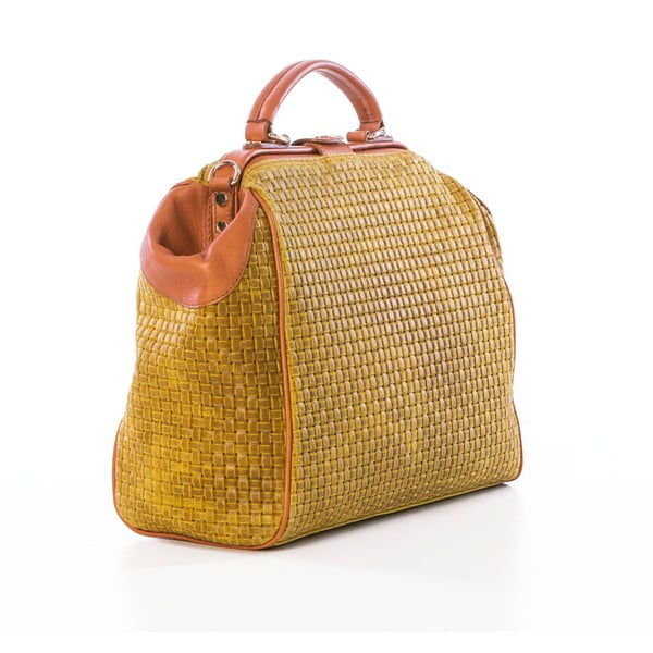 Kožna torbica Braid Yellow-image-4