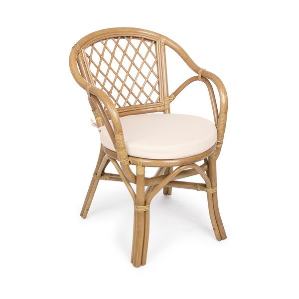 Vrtna stolica od masivnog drveta/od ratana u prirodnoj boji Athina – Bizzotto