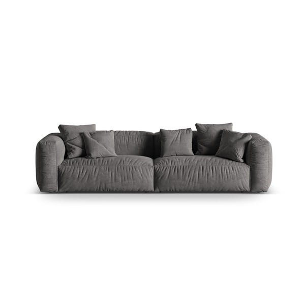 Siva baršunasti sofa 320 cm Martina – Micadoni 