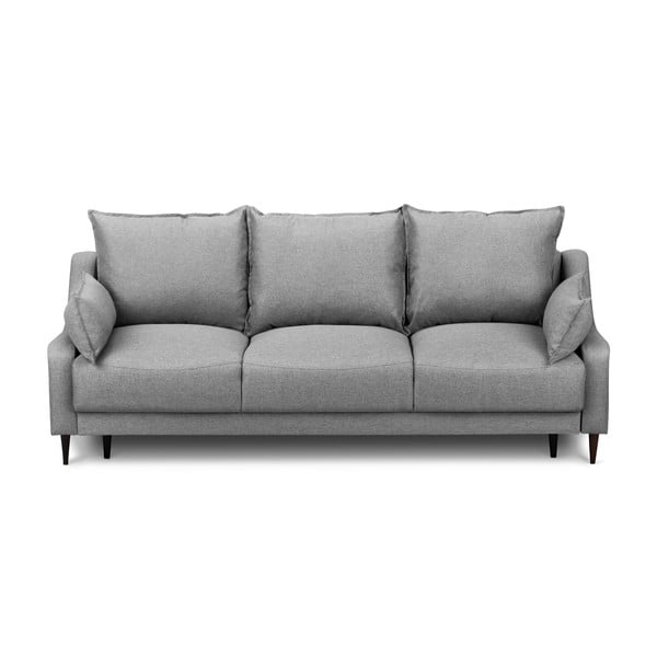 Sivi kauč na razvlačenje s prostorom za odlaganje Mazzini Sofas Ancolie, 215 cm
