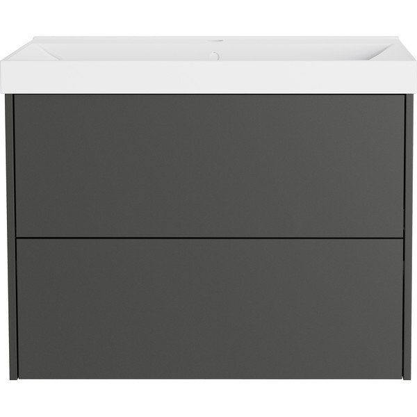 Antracitno sivi zidni ormarić za ispod umivaonika u mat dekoru 81x65 cm Bodera – Germania-image-3
