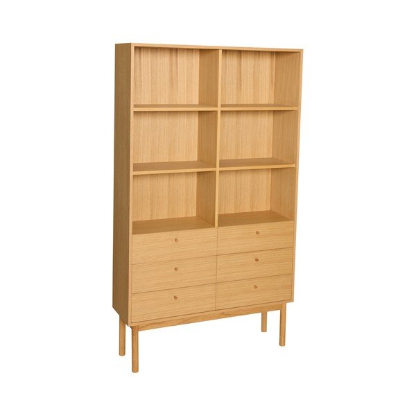 Biblioteka u dekoru hrasta u prirodnoj boji 110x190x35 cm Read – Hübsch