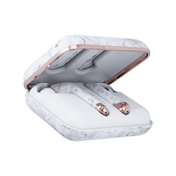 Bežične slušalice u bijeloj mramornoj boji Happy Plugs Air 1 Plus In-Ear-image-2