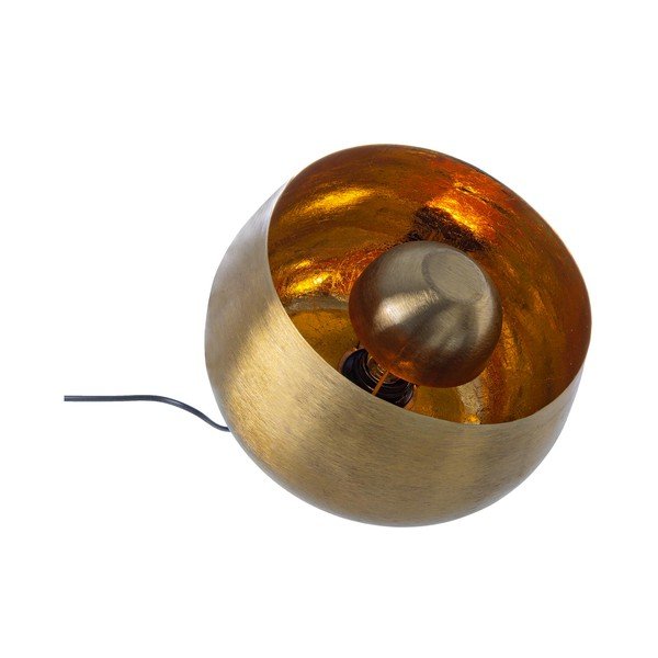 Metalna stolna lampa u zlatnoj boji s metalnim sjenilom (visina 24,5 cm) Ishan – Bizzotto
