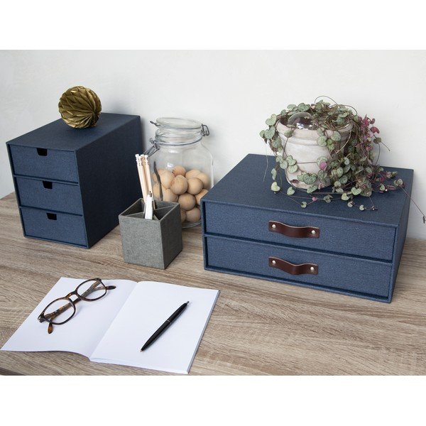 Tamnoplavi 2-kata organizator Bigso Box of Sweden Birger, 33 x 25,5 cm-image-1