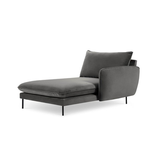 Tamnosiva baršunasta ležaljka Cosmopolitan Design Vienna, desni kut-image-2