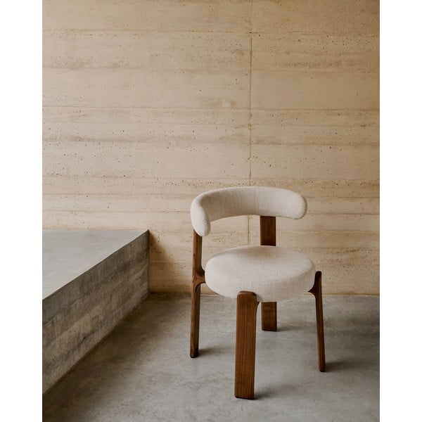 Smeđa/bež blagovaonska stolica od čvrste jeseni Granite – Kave Home-image-1