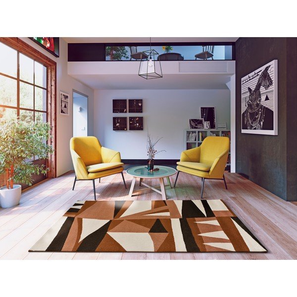 Narančasto-krem tepih 135x190 cm Ashley - Universal-image-1