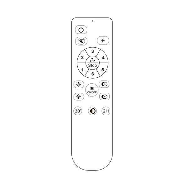 Bijela LED stropna svjetiljka s daljinskim upravljačem/s ventilatorom Alan Move – SULION-image-4