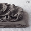 Tamnosiva lanena plahta s gumicom Linen Tales, 180 x 200 cm
