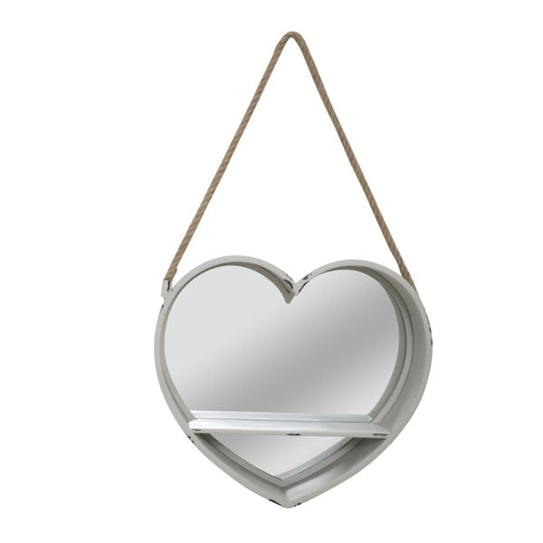 Viseće ogledalo u obliku srca s policom Mauro Ferretti Love