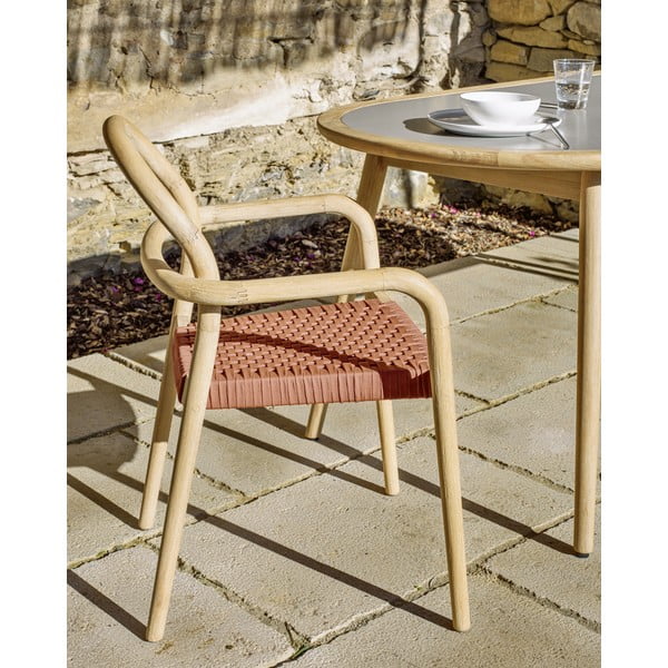 Vrtna stolica od drveta eukaliptusa u boji terakote Kave Home Sheryl-image-4