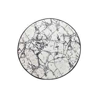 Crno-bijela kupaonska prostirka Foutastic Marble Circle, ø 100 cm