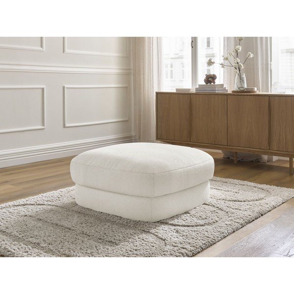 Bijeli tabure od bouclé tkanine Leonore – Bobochic Paris-image-1