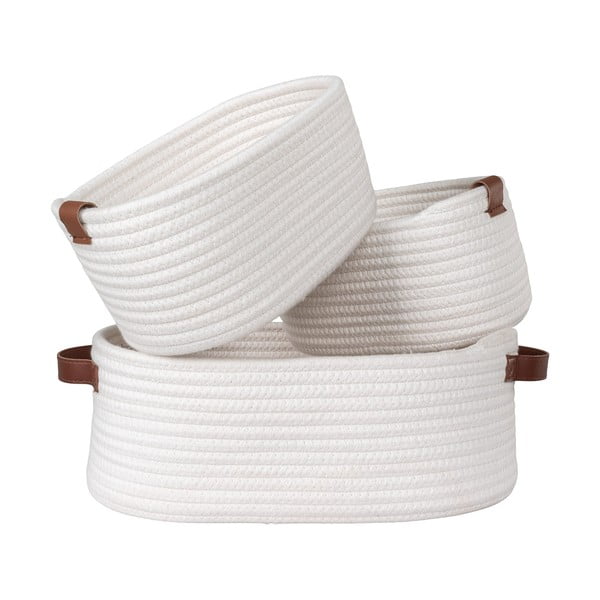 Tekstilne košare u setu 3 kom za kupaonicu 35x25x13 cm Jarana – House Nordic-image-3