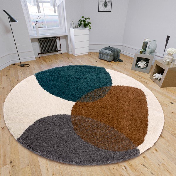 Smeđi okrugli tepih ø 160 cm Arti – Hanse Home-image-1