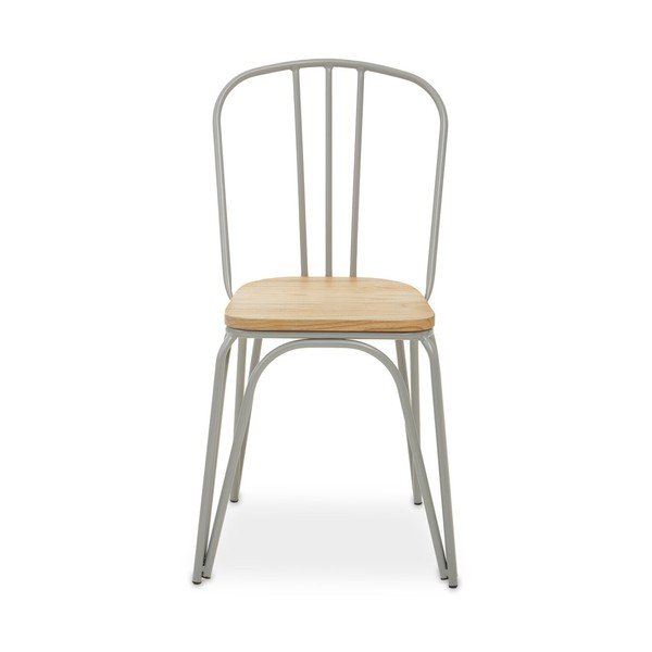 Siva/u prirodnoj boji blagovaonska stolica od čvrstog brijesta District – Premier Housewares-image-2