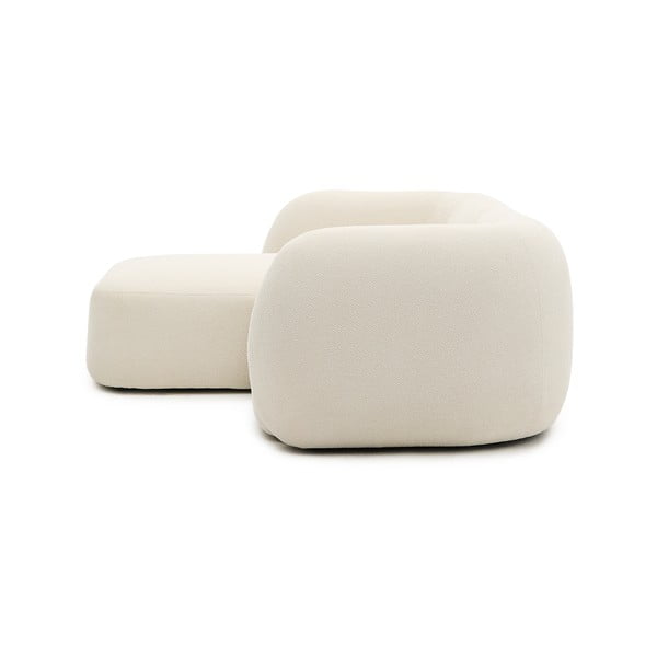 Krem kutna garnitura od šenila (s lijevim kutom/s ležaljkom) Martina – Kave Home-image-3