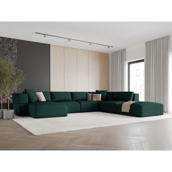 Zelena kutna garnitura (s desnim kutom/u obliku slova "U") Esther – Milo Casa-image-1