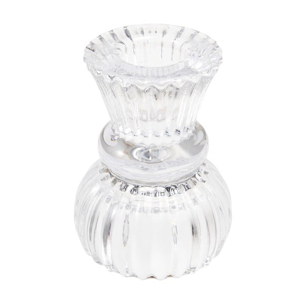 Niski svijećnjak od prozirnog stakla - Rex London-image-1