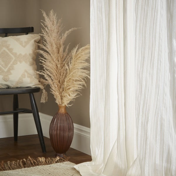 Bijela prozirna zavjesa od voila 140x229 cm Zofia Broderie Anglaise – Pineapple Elephant-image-3