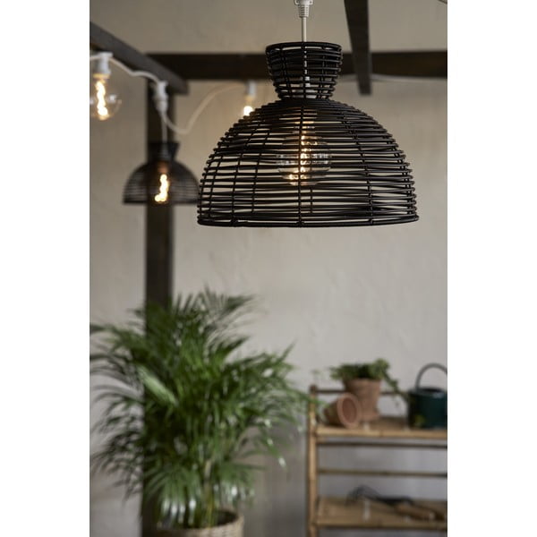 Crno vanjsko sjenilo za stropnu svjetiljku Star Trading Runde, ø 37,5 cm-image-2