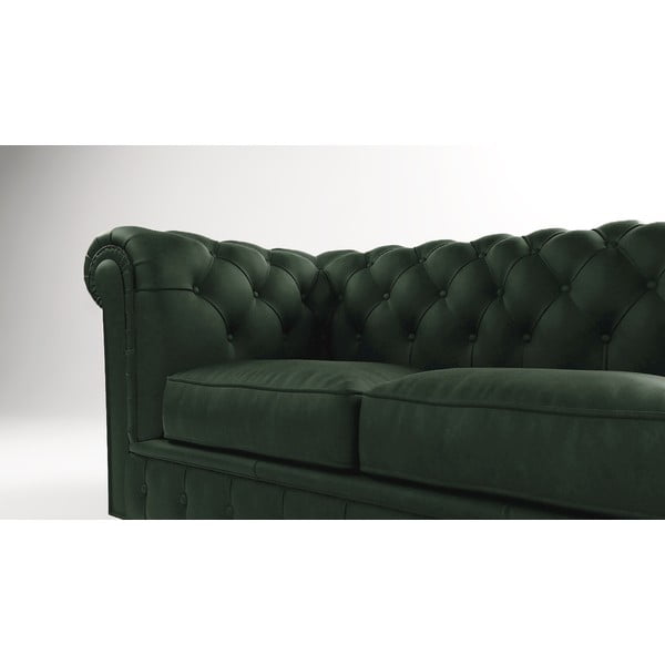 Tamno zelena baršunasta sofa 230 cm Cambridge - Ropez-image-3