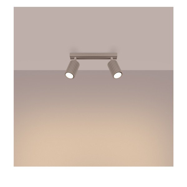 Smeđe-sivi metalni reflektor 6,5x30 cm Gleam – Sollux-image-1