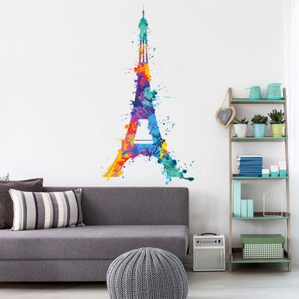 Zidna naljepnica Ambiance Zidna naljepnica Eiffelov toranj Design Watercolor, 105 x 60 cm