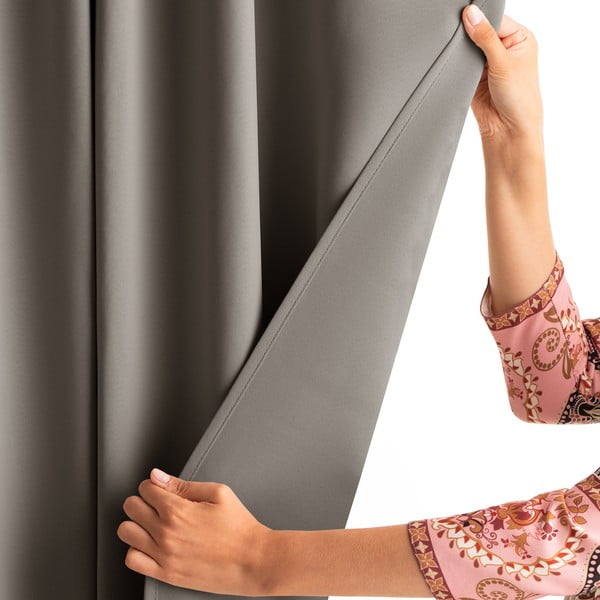 Sivo-bež zavjesa za djelomično zamračenje 140x270 cm Kierra – Restilo-image-3