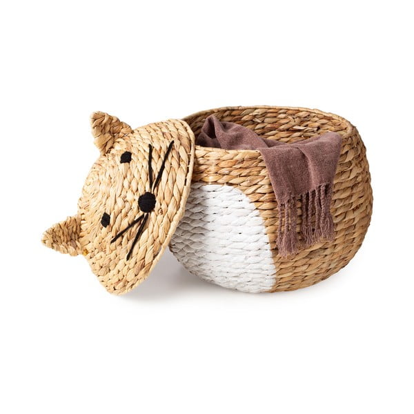 Dječja kutija za pohranu od vodenog zumbula u prirodnoj boji ø 40x43 cm Cat – Compactor-image-4