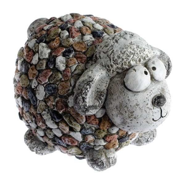 Vrtni ukras Dakls Garden Deco Sheep With Stones, visina 19 cm