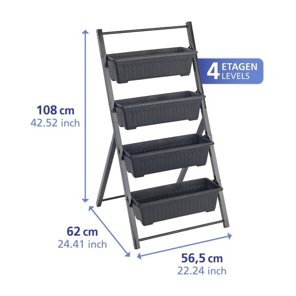 Metalni stalak za tegle za cvijeće (visina 108 cm) Vertical – Maximex-image-2