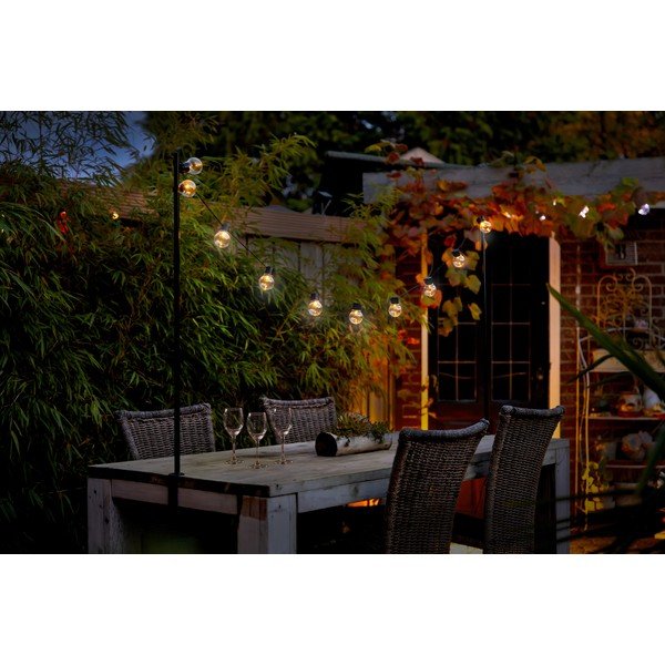 Svjetleći lanac broj žarulja 10 kom sa solarnim panel dužina 220 cm – Esschert Design-image-1