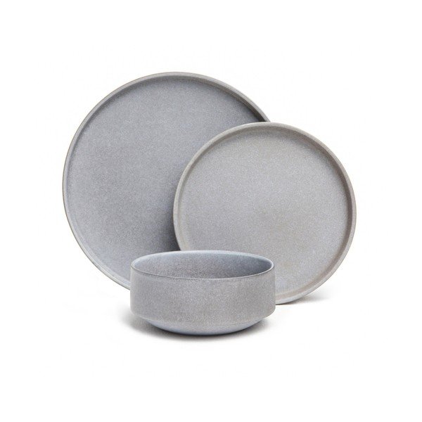 12-dijelni set sivog posuđa od kamenine Bonami Selection Malia