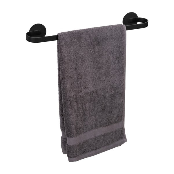 Mat crni metalni samoljepljiv držač za ručnike Bivio – Wenko-image-4