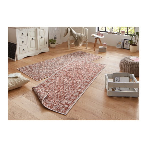 Dvostrani tepih s crvenim uzorkom prikladan za vanjski bougari Curacao, 80 x 150 cm-image-4