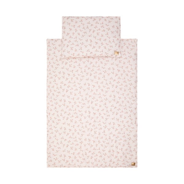 Set za krevetić od ružičastog muslina Tiny Flowers - Moi Mili