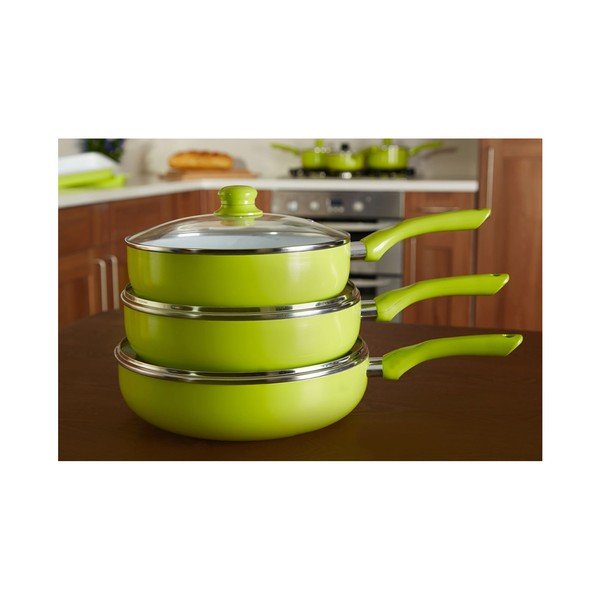 Zelena tava s poklopcem Premier Housewares ⌀ 26 cm-image-1