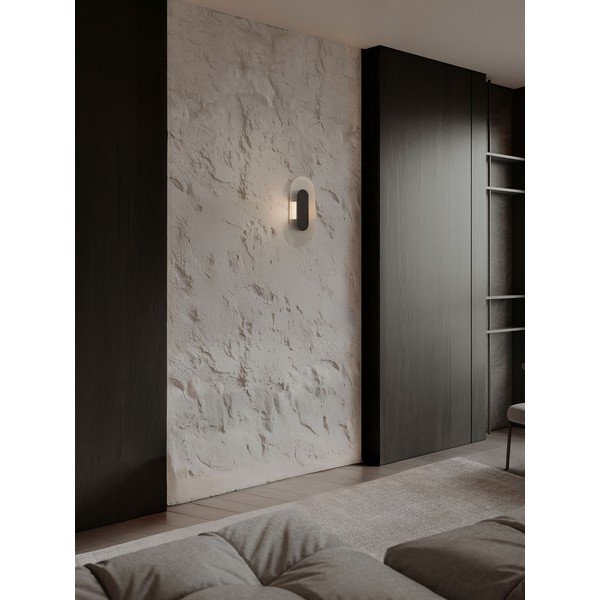 Mat crna metalna LED zidna lampa Vetrio – Nova Luce-image-2